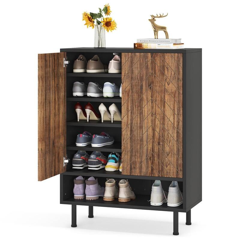6-Tier Modern Shoe Storage Cabinet - 13.77"D x 28.74"W x 43.31"H