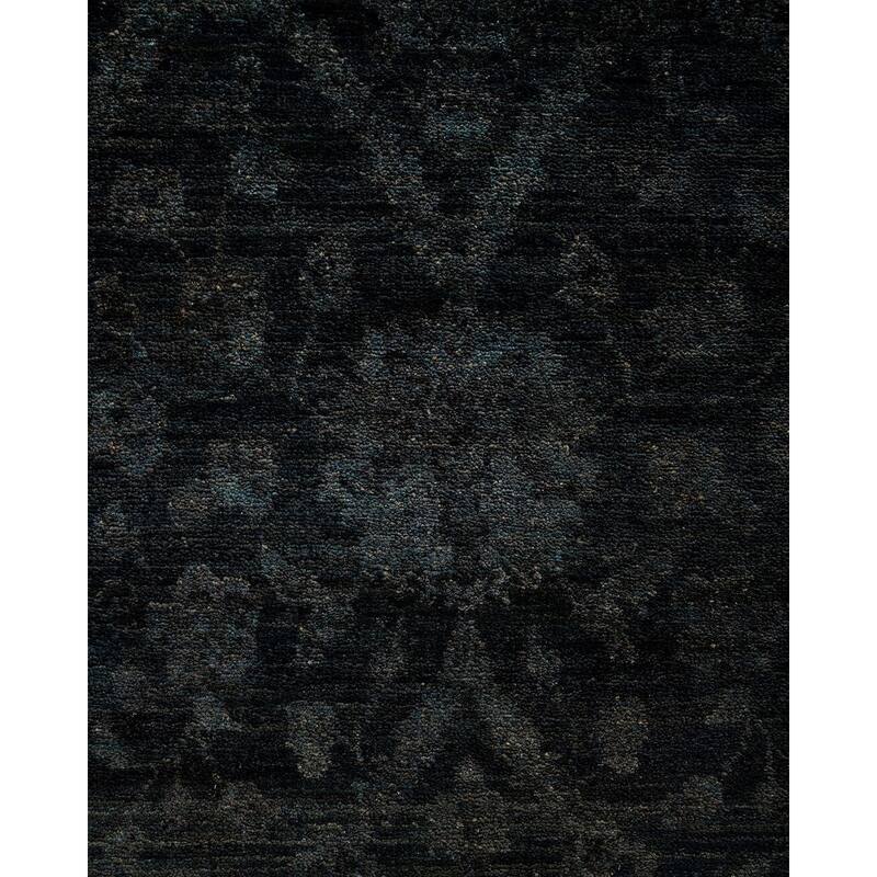 Overton Hand Knotted Wool Vintage Inspired Modern Contemporary Overdyed Brown Runner Rug - 2' 6" x 19' 5"