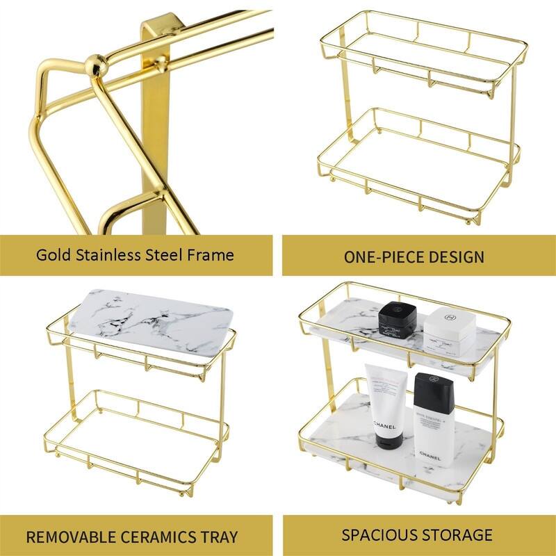 Bathroom Organizer Countertop - 7.48"D x 11.41"W x 10.03"H