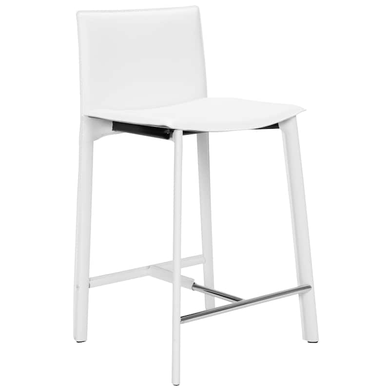 SAFAVIEH Jacquelyn 25-inch Faux Leather Counter Stool (Set of 2) - 18.7" W x 19.7" L x 34.2" H - 19Wx20Dx34H