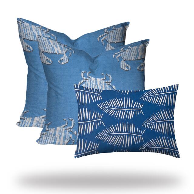 HANALEI Collection Indoor/Outdoor Lumbar Pillow Set, Sewn Closed - 20 x 20 - 20 x 20
