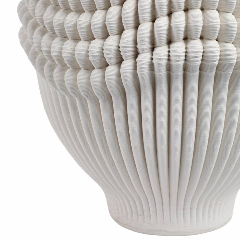 Decorative Vase - Ivory Ceramic 3D Printed Artistic