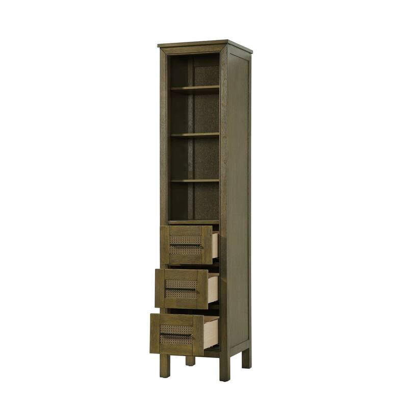 Winslow 16-28 Inch Open Shelving Bath Storage Cabinet