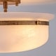 preview thumbnail 3 of 10, 15'' W 3-Light Frosted Opal Glass Semi Flush Mount