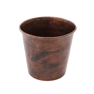 Hammered Copper Waste Bin / Trash Can in Oil Rubbed Bronze (TC11DB)