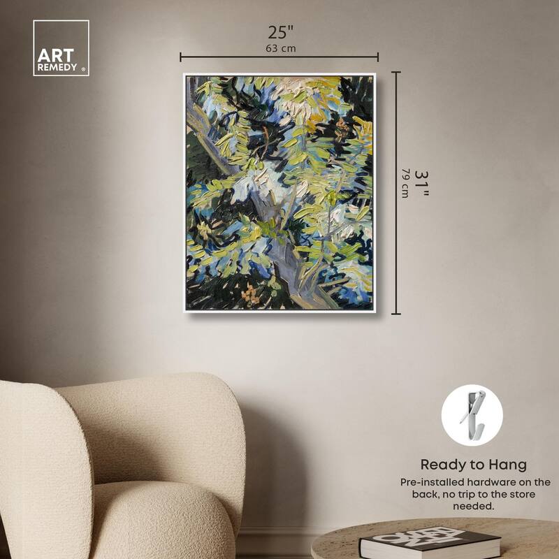 Blossoming Acacia Branches 1890 Canvas by Art Remedy