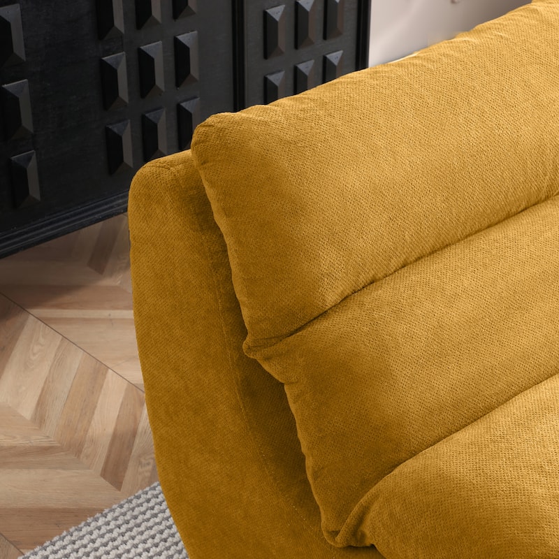 32"Bean Bag Chair with Ottoman, Big Chaise Lounge Chairs for Adults,Tufted Upholstered Lazy Sofa