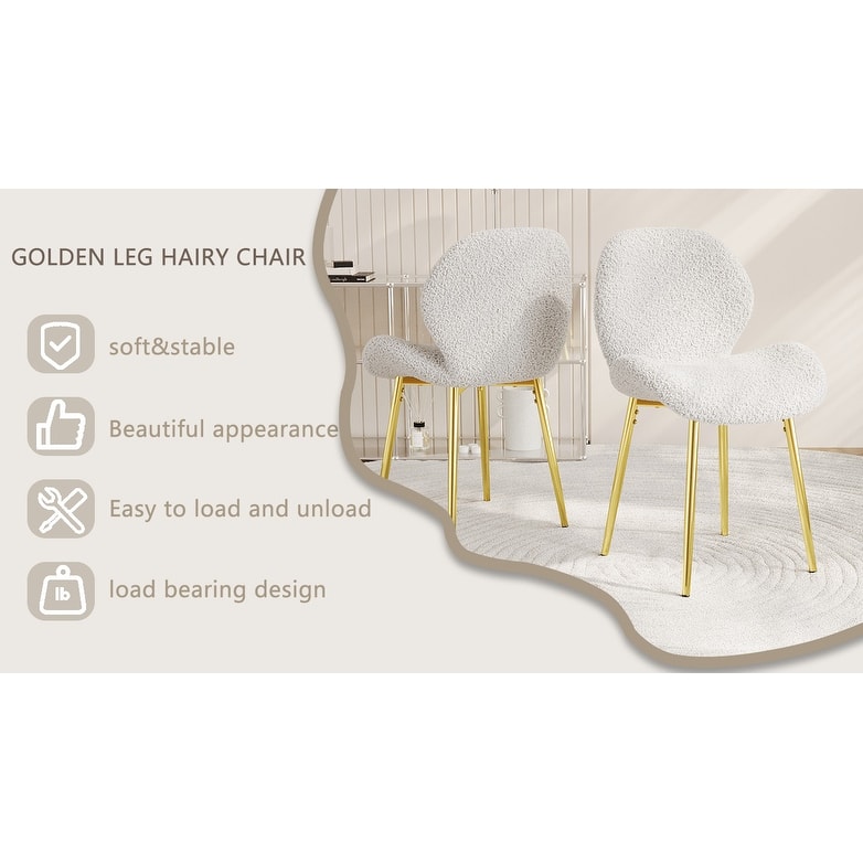 Parsons Chair Set of 2, Upholstered Dining Chairs Side Chair w/Metal Legs
