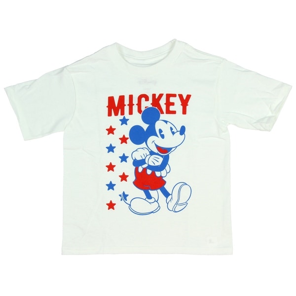 Shop Disney T Shirt Mickey Mouse Red White Blue Stars Cartoon