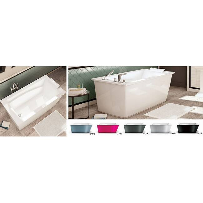 Maax Optik 60" Free Standing Acrylic Soaking Tub with Reversible Drain