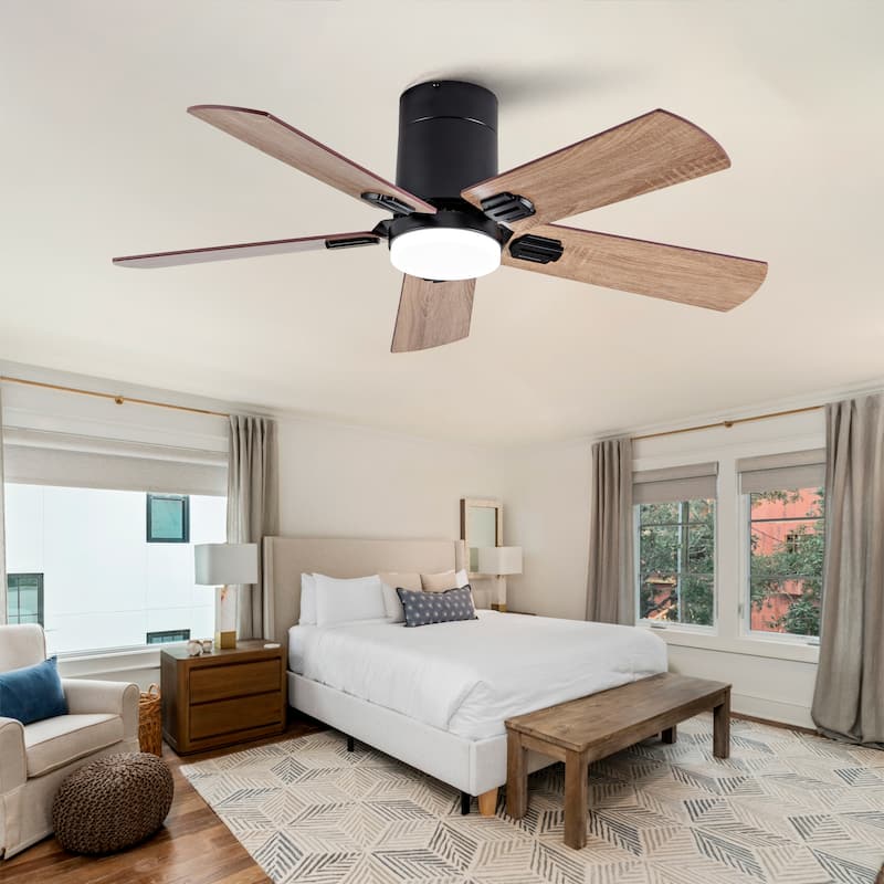 42-inch Ceiling Fans with Light and Remote, Dimmable LED, Quiet Reversible DC Motor,for Bedroom Indoor Outdoor Use