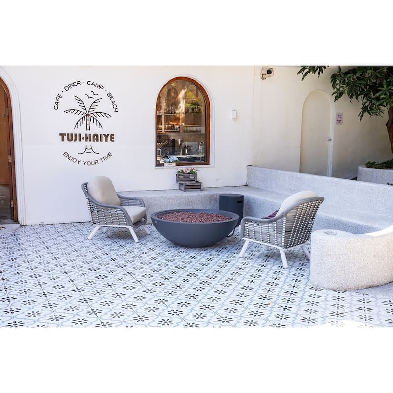 Sol Living Plus Rose Bowl Round Fire Pit 60,000 BTUs - 48 x 48 Inches - 48 x 48 in.