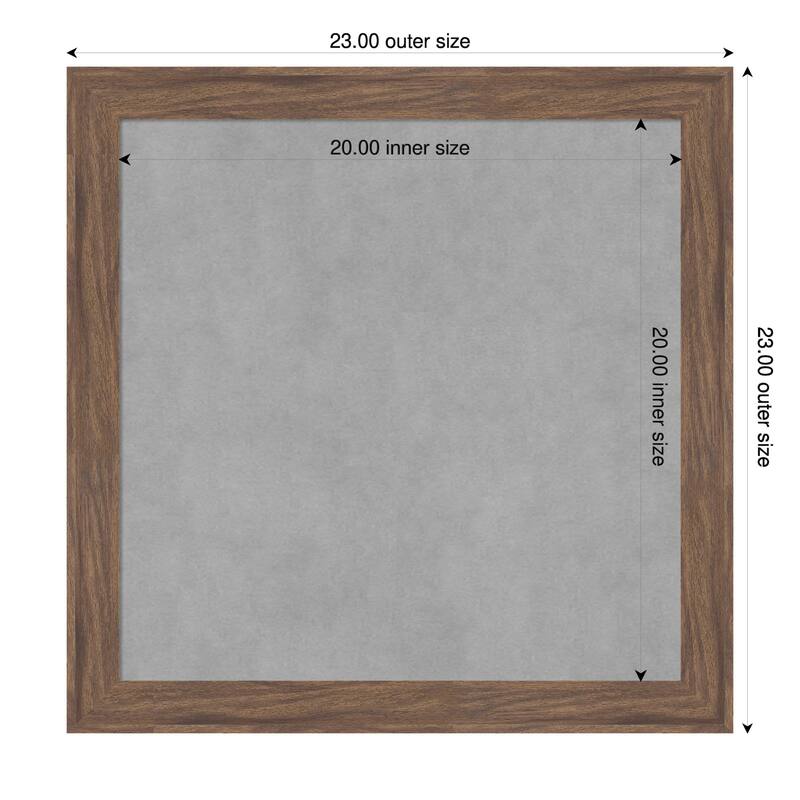 Amanti Art Pia Medium Brown Narrow Framed - 23 x 23 in