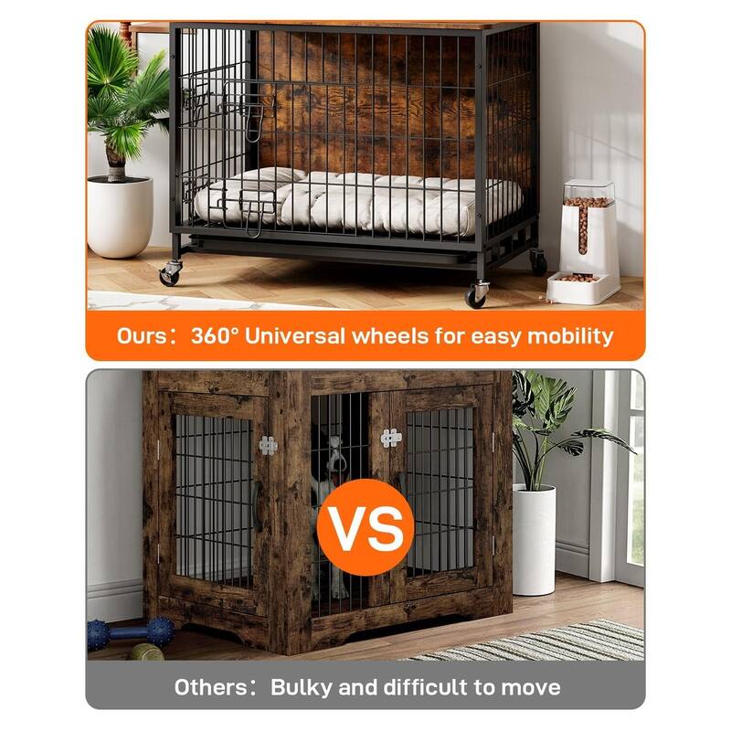 Small Dog DualEntry Kennel Dog Crate Furniture Meets Elegant End Table