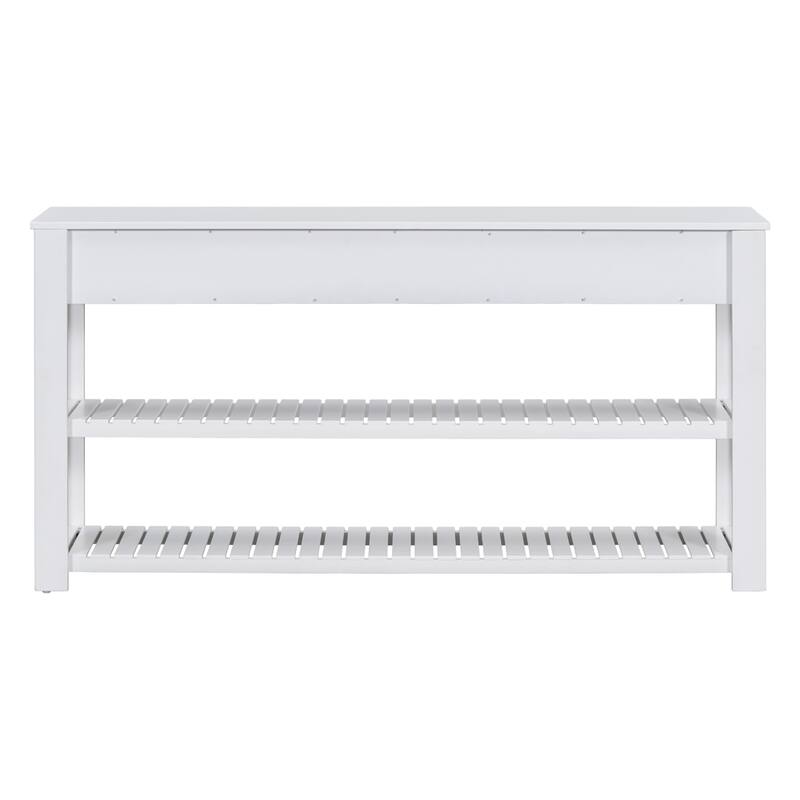 Entryway Console Table with 4 Drawers and 2 Shelves