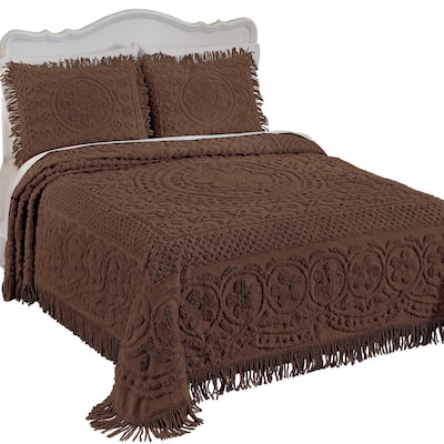 Calista Chenille Bedspread with Fringe Border