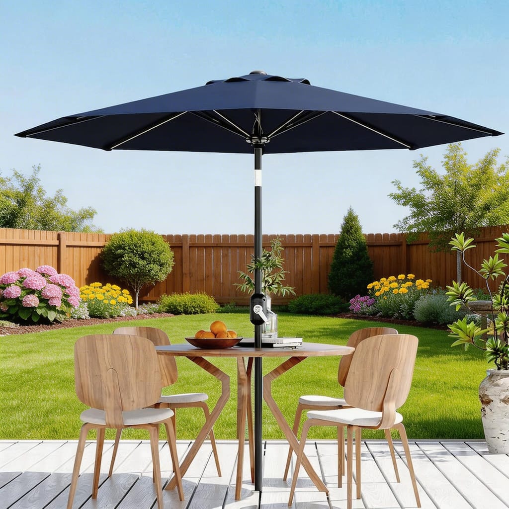 10 FT Patio Umbrella, with Push Button Tilt and Crank
