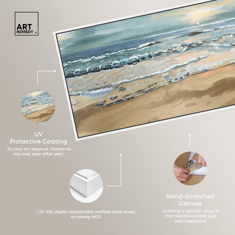 Relaxing Time at Beach Panoramic Canvas by Art Remedy