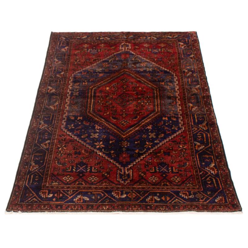 ECARPETGALLERY Hand-knotted Andelz Red Wool Rug - 4'6 x 7'7