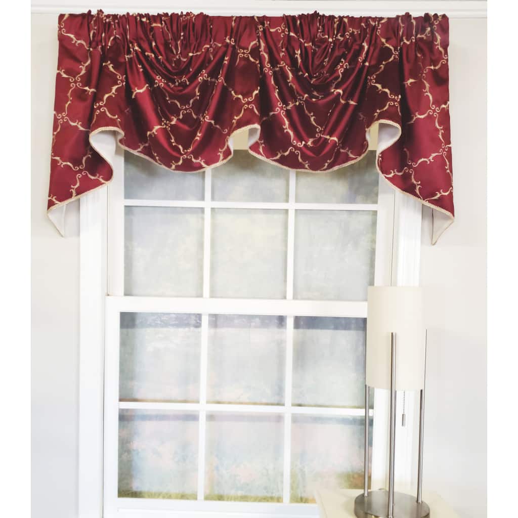 RLF Home Summit Diamond 2-Scoop Empire Valance With Trim