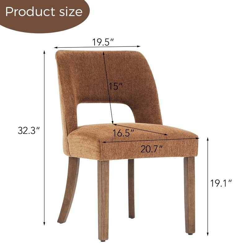 Wooden Dining Chairs Set of 2/4/6,Modern Fabric Upholstered Dining Room Chair Kitchen Chairs