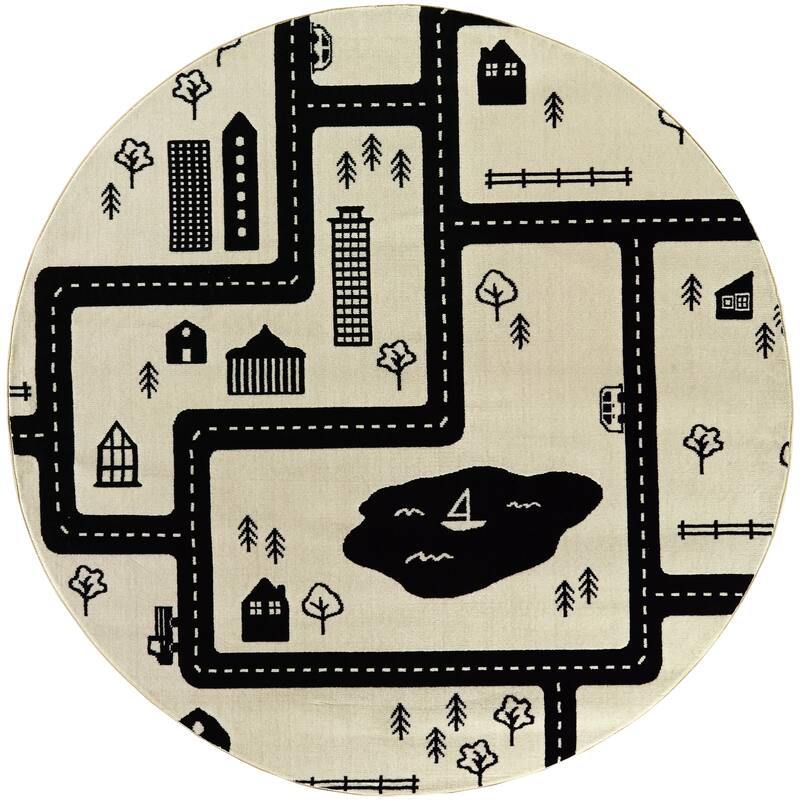 Mod-Tod Urban Adventure Road Map Kids' Rug