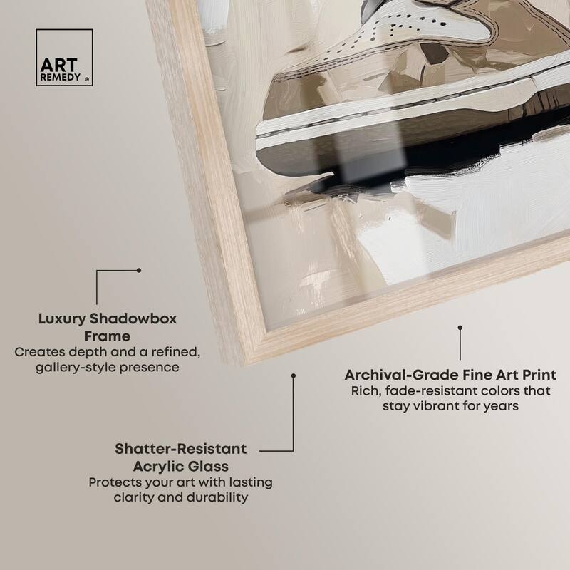 Light Tans Sneaker Shadowbox by Art Remedy