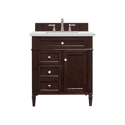 James Martin Vanities Brittany 30" Single Vanity, Burnished Mahogany - 30 x 23.50 x 34