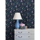 preview thumbnail 2 of 7, Disney Encanto Navy Embroidery Floral Peel and Stick Wallpaper by RoomMates