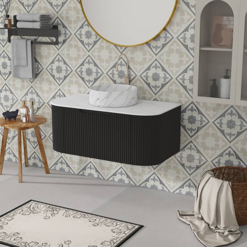 Wall Mounted Bathroom Vanity with Sink