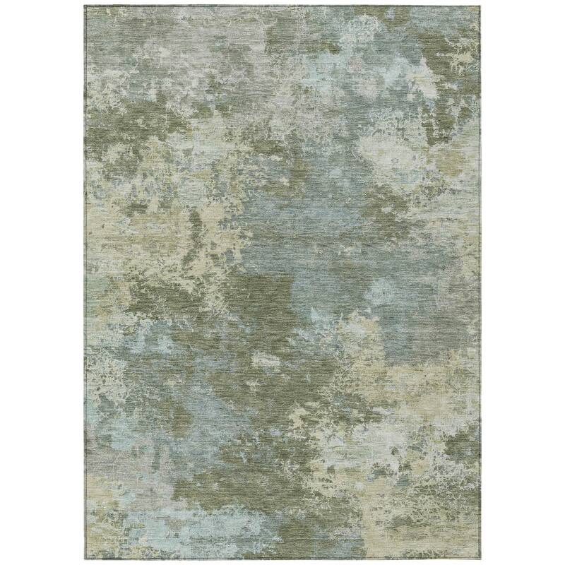 Machine Washable Indoor/ Outdoor Chic Modern Chantille Rug