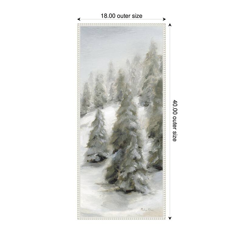 Kate and Laurel Sylvie Beaded Evergreen Hills Framed Canvas by Mackenzie Nelson