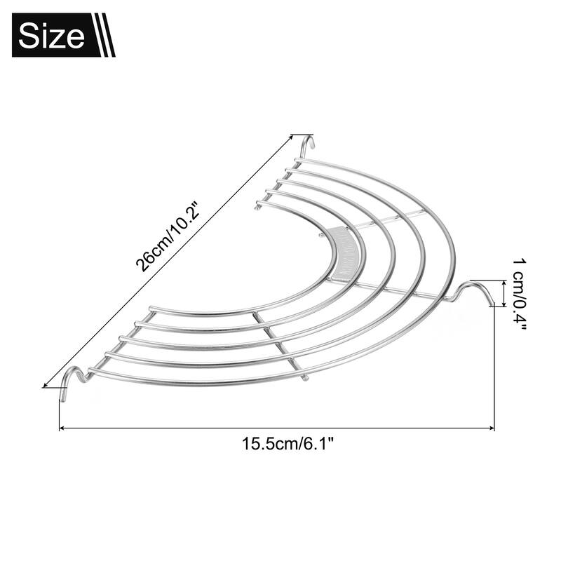 2pcs Oil Drain Rack Semi-circular Draining Rack for Fried Food - 26cm