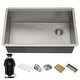 preview thumbnail 52 of 162, KRAUS Kore Workstation Undermount Stainless Steel Kitchen Sink