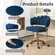 preview thumbnail 23 of 118, Velvet Home Office Desk Chair, Height Adjustable Task Chair, Armless Single Chair with Wheels, 360° Swivel Vanity Chair - N/A