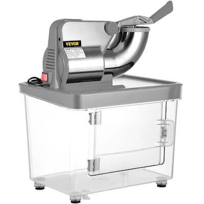 110V Commercial Ice Crusher 440LBS/H, ETL Approved 300W Electric Snow Cone Machine with Dual Blades, with Safety On/Off Switch