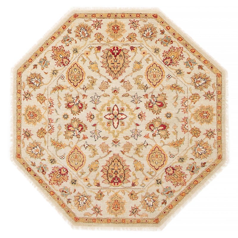 ECARPETGALLERY Hand-knotted Jamshidpour Light Blue Wool Rug - 4'0 x 4'0 - Light Blue - 4'0 x 4'0
