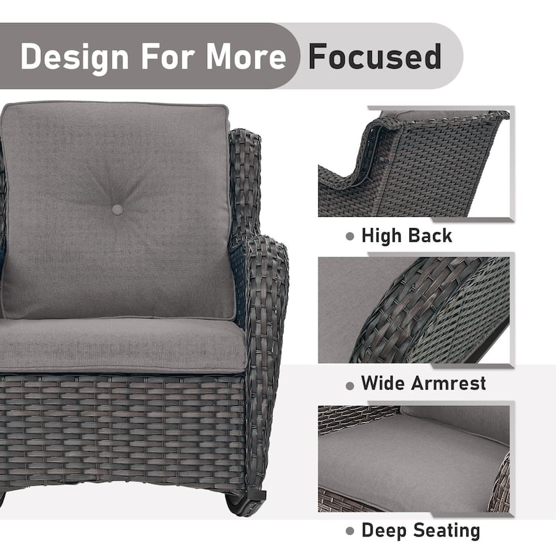 Patio Rocking Chair Outdoor Rocking Chairs Set of 2