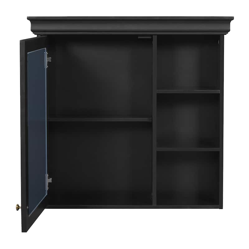 30'' x 28'' Bathroom Medicine Cabinet with Mirror, Wall Mounted Mirror Cabinet with Storage Organizer