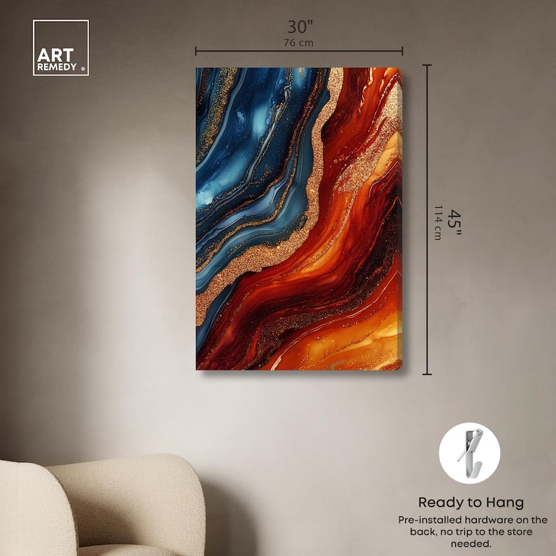 Gilded Galaxy Canvas by Art Remedy, Gallery Wrapped