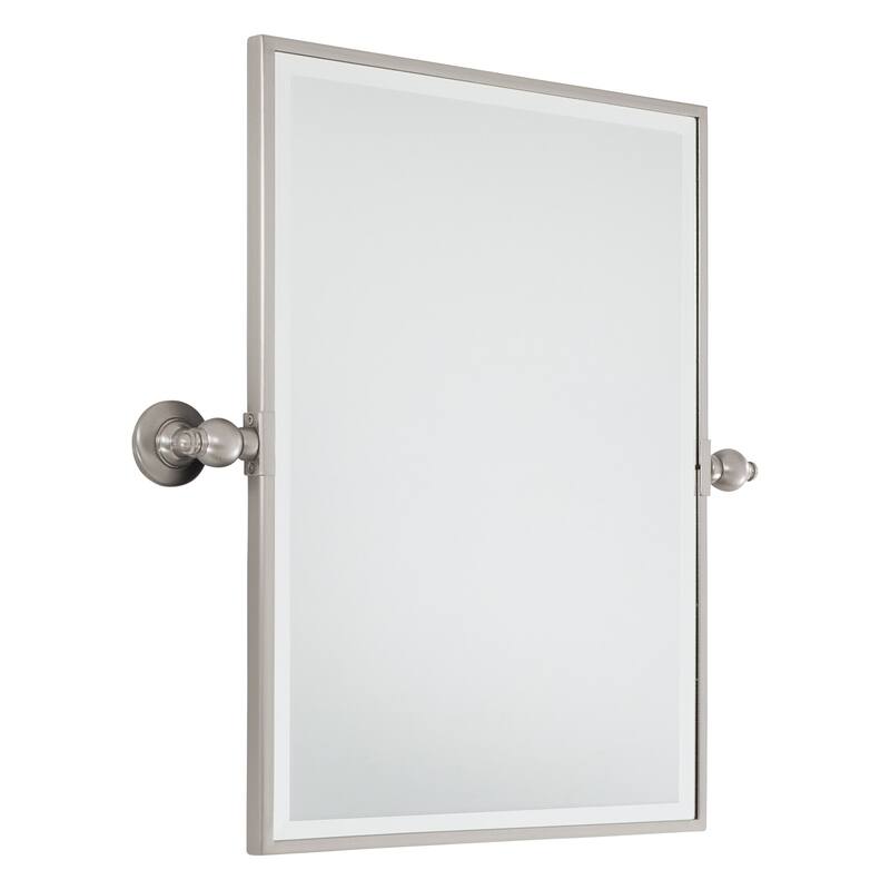 Minka Lavery Standard Rectangle Pivoting Bathroom Mirror - Brushed Nickel