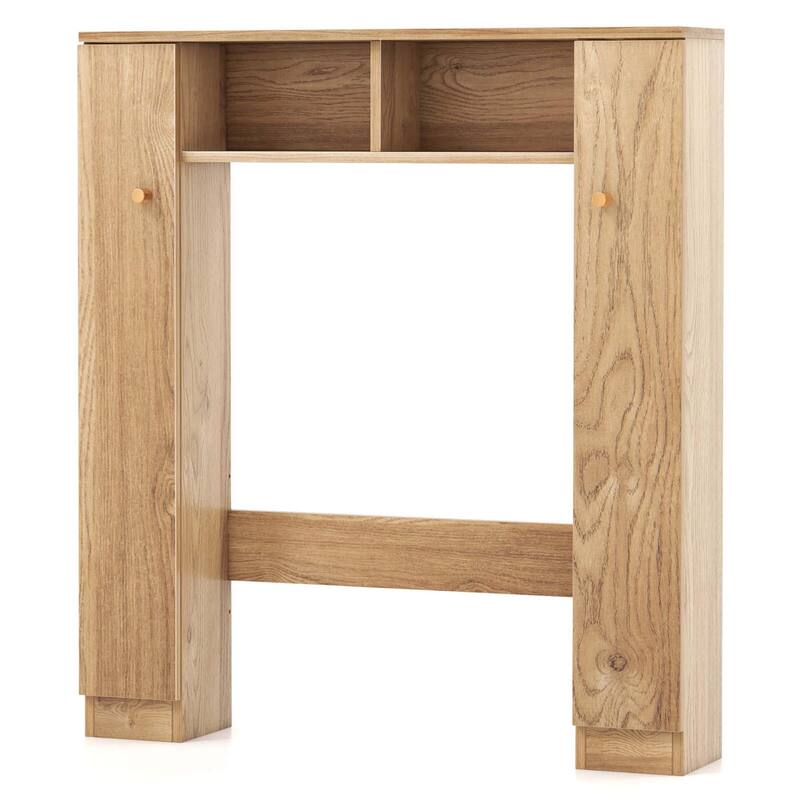 Costway Over The Toilet Storage Cabinet Double Door Bathroom Toilet - See Details