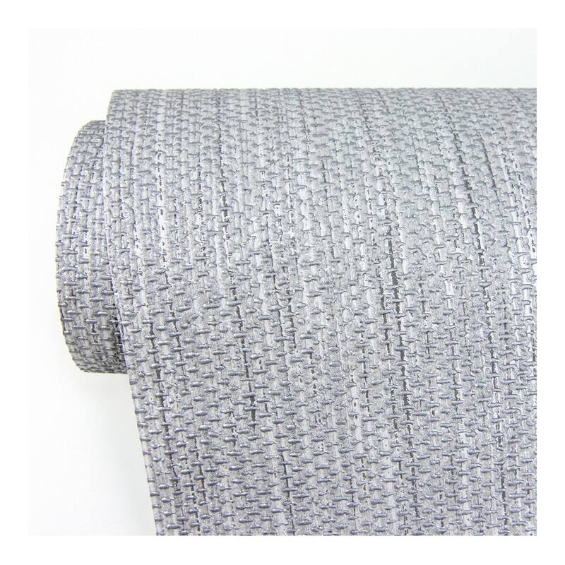 Advantage Cahaya Silver Woven Wallpaper - 21 x 396 x 0.025