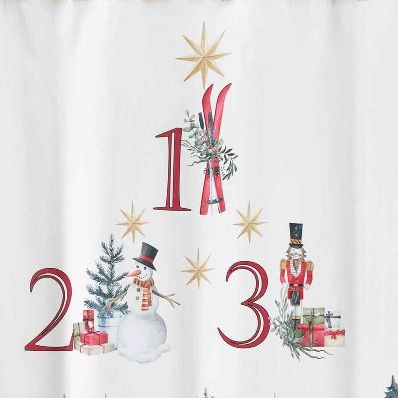 Avanti Holiday Countdown Shower Curtain