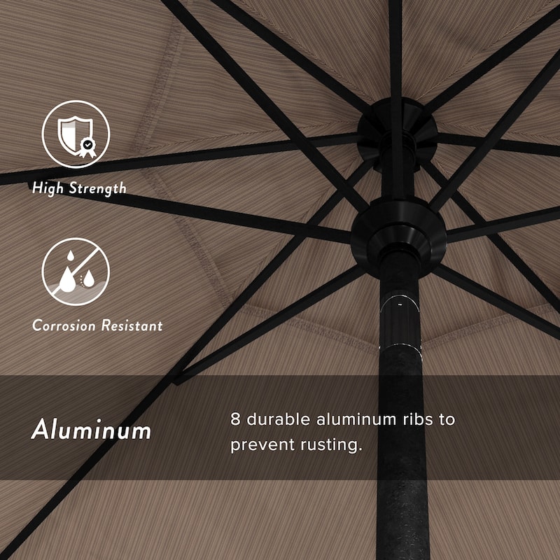 California Umbrella 9-Foot Black Aluminum Market Umbrella