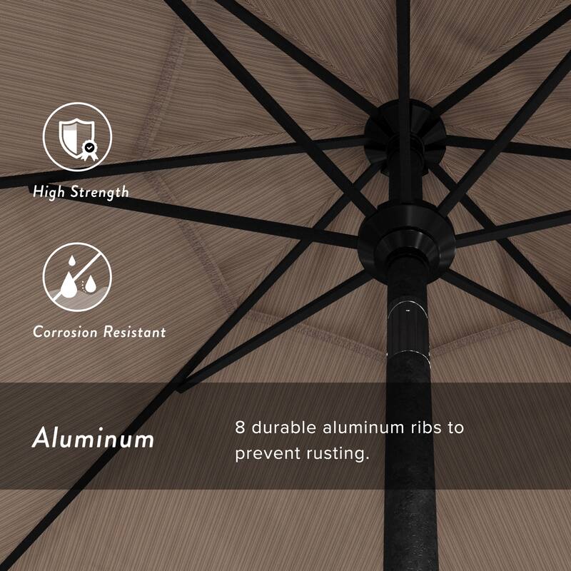 Okaloosa 7.5ft Round Crank Lift Tilting Patio Umbrella by Havenside Home, Base Not Included