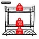 preview thumbnail 10 of 14, Black Twin over Twin Metal Bunk Bed Frame with Trundle, Fence, and Ladder
