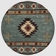 preview thumbnail 21 of 19, Alora Decor Ryder Southwestern Hand-tufted Wool Rug 10' Round - Blue Gray