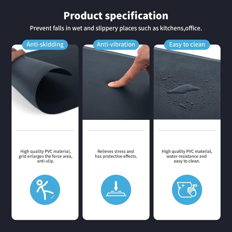 Anti-Fatigue Comfort Mat Non-Slip&All-Purpose Comfort-for Kitchen Office Standing Desk