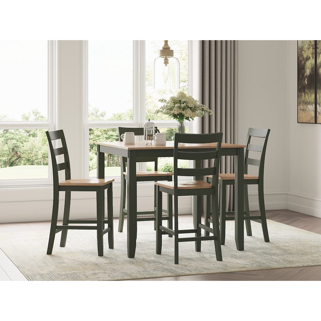 Signature Design by Ashley Gesthaven Counter Height Dining Table and 4 Barstools (Set of 5)